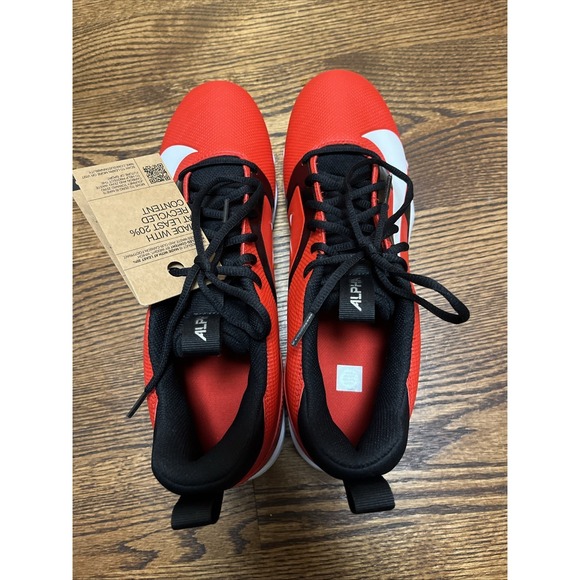 Nike Alpha Menace 4 Shark Red White Football Cleats FN0028  Size 12 Nike Alpha Menace 4 Shark Football Cleats Red/White FN0028-600